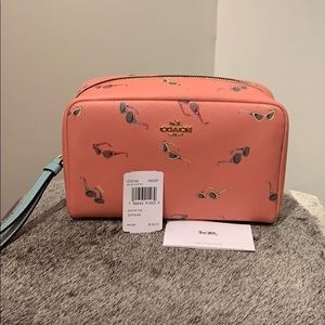 Coach Coral Sunglasses Print Cosmetic Bag